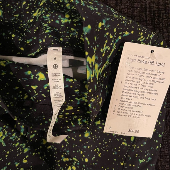 NWT Lululemon Base Pace High-Rise Tight 25" - Picture 4 of 8